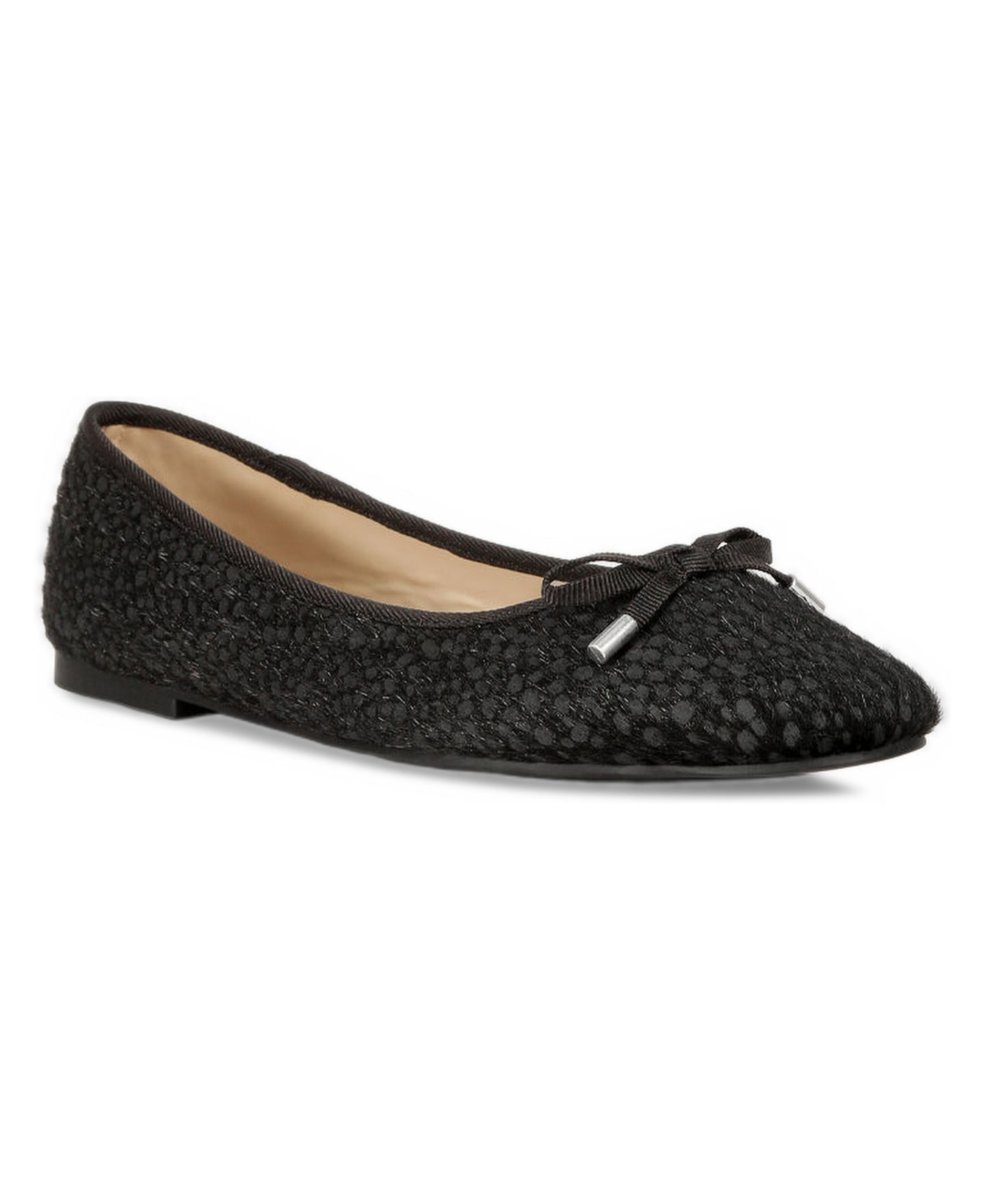 Женские балетки London Rag Ziggy Animal Print Flat Bow Ballerinas, цвет: Чёрный — фото 1