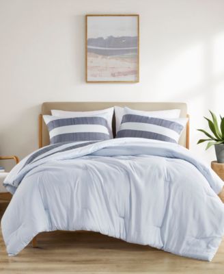 Blake Stripe Textured Print 2-Pc. Comforter Set, Twin/Twin XL