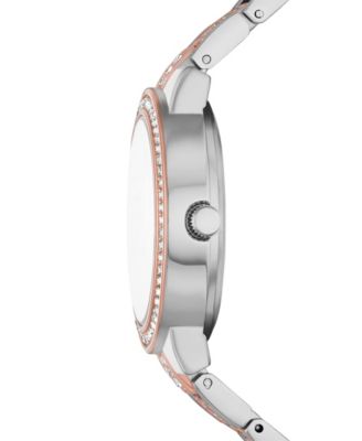 Women's Three Hand Two-Tone Alloy Watch 34mm Gift Set