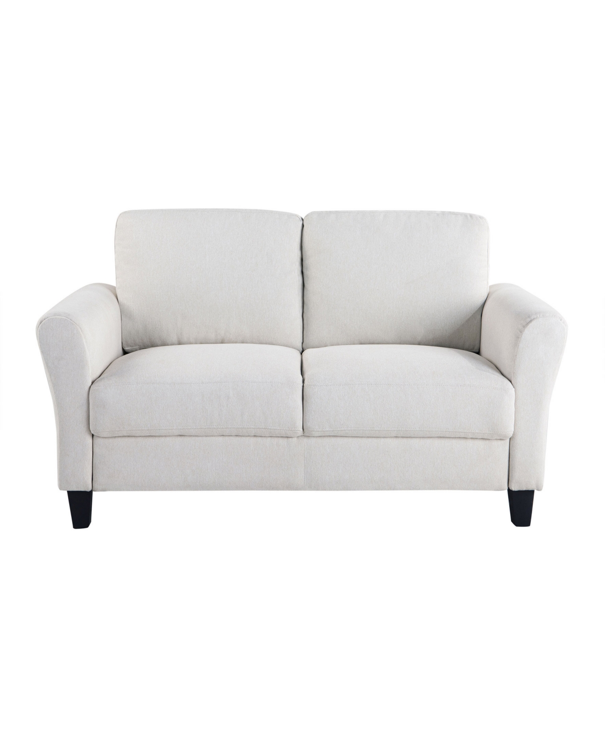 Lifestyle Solutions 57.9" Microfiber Wilshire Loveseat With Rolled Arms In Oyster