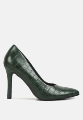 Women mellen croc faux leather formal pumps