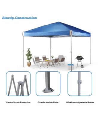 9.8'x9.8' Pop Up Canopy Tent with Roller Bag, Portable Instant Shade Canopy
