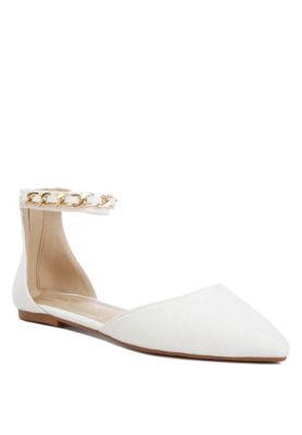 Womens Buqisi Chain Embellished Flat s Sandals