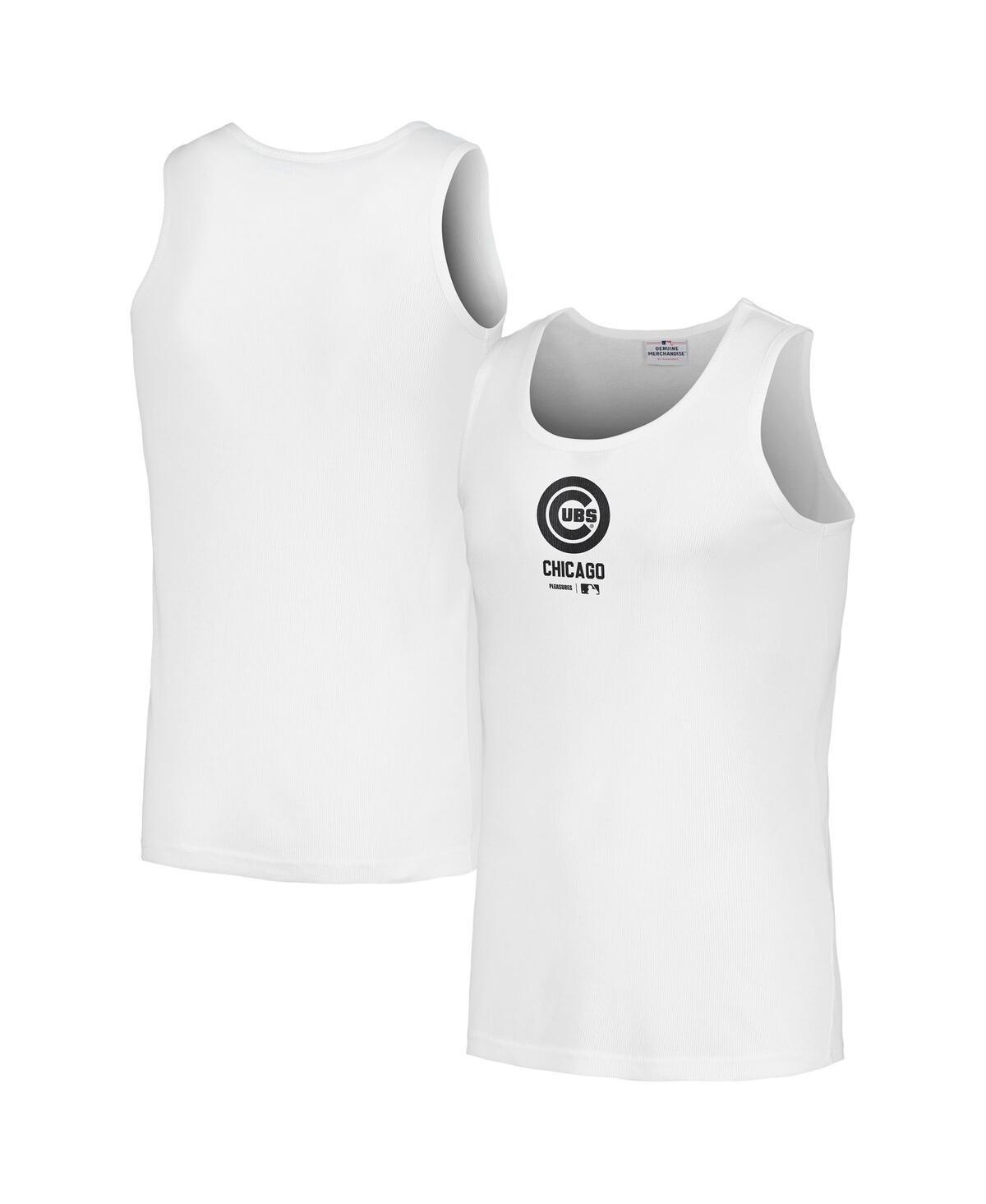 Men's Pleasures White Chicago Cubs Two-Pack Tank Top - White