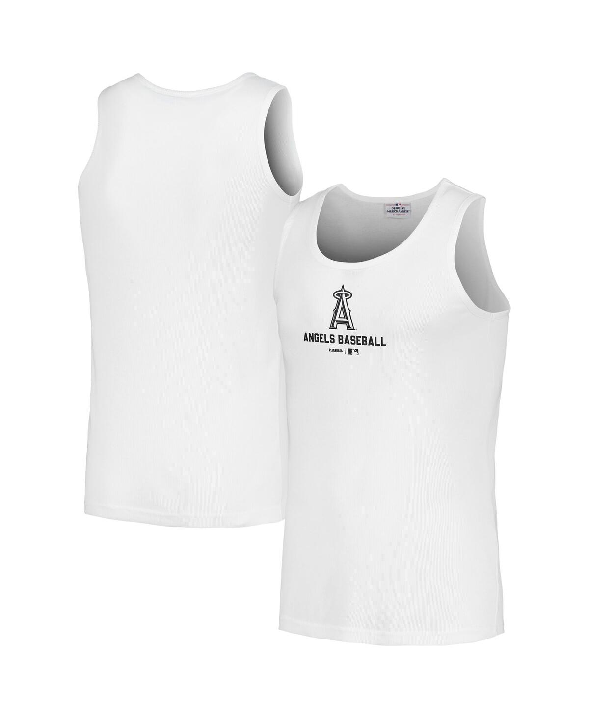Men's Pleasures White Los Angeles Angels Two-Pack Tank Top - White