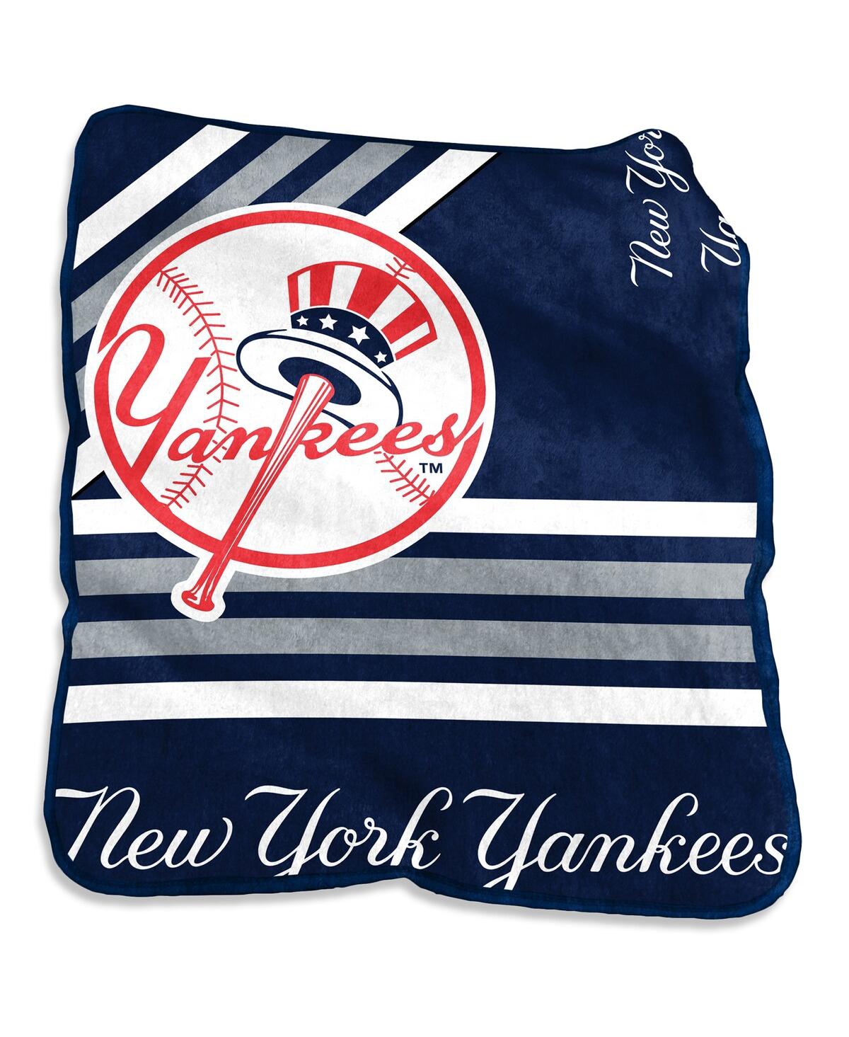 Logo Brands New York Yankees 50'' X 60'' Plush Raschel Throw In Multi