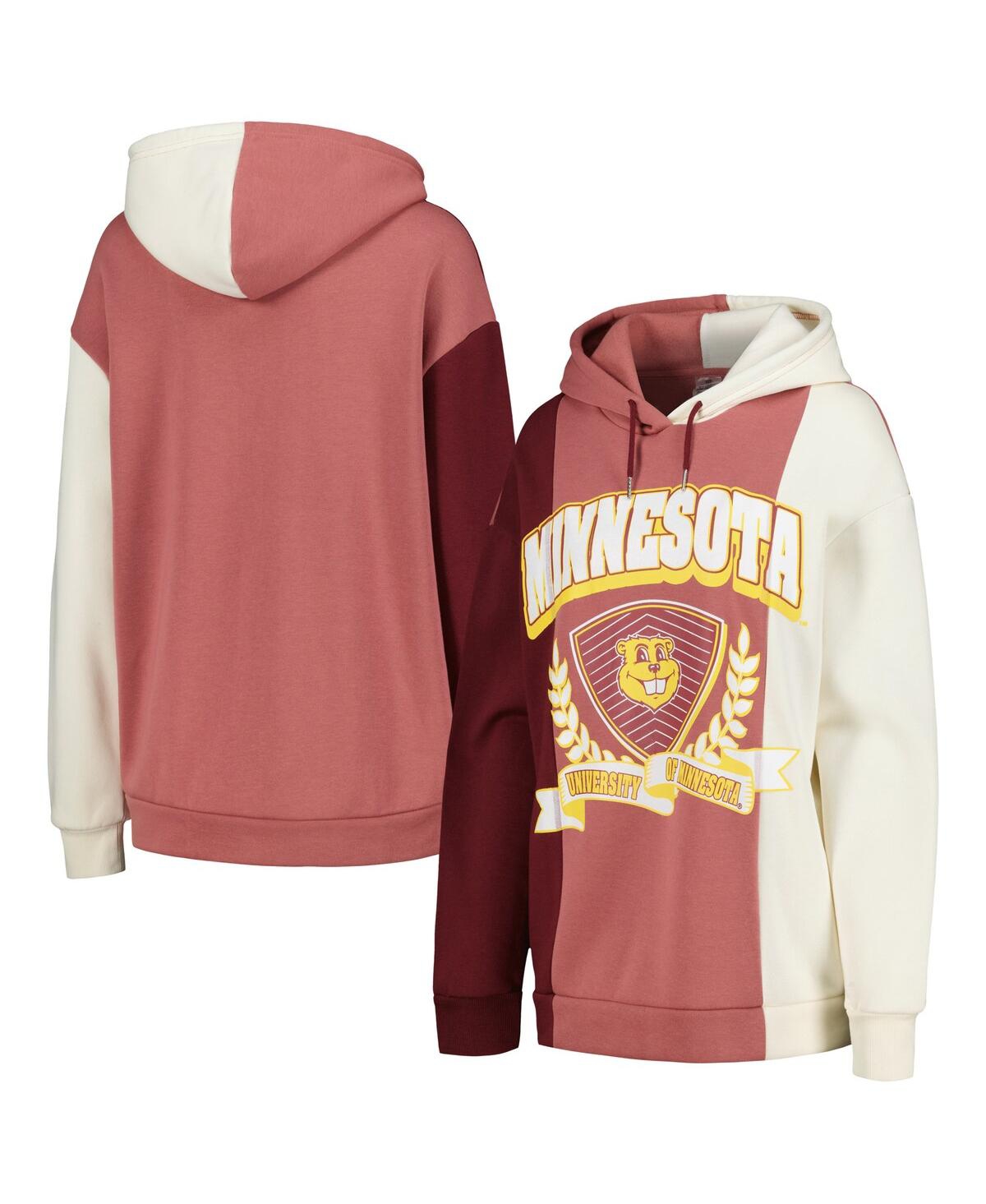 Women's Gameday Couture Maroon Minnesota Golden Gophers Hall of Fame Colorblock Pullover Hoodie - Maroon