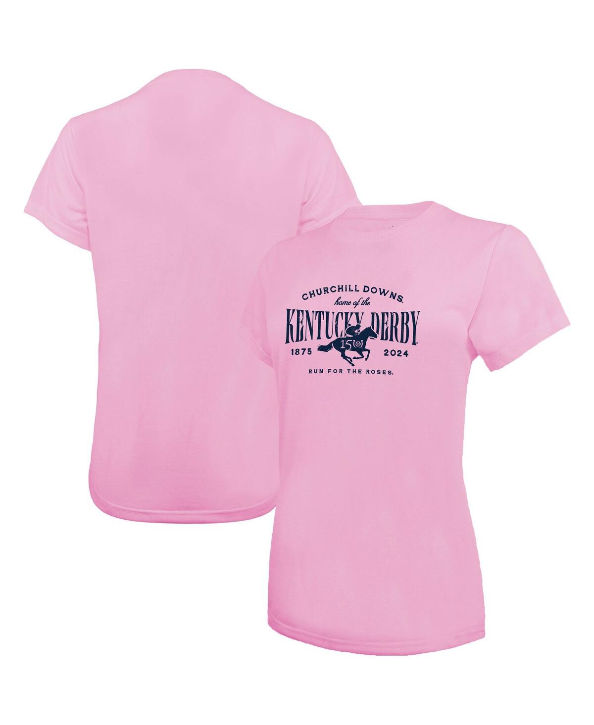 Women's Ahead Pink Kentucky Derby 150 Run for the Roses T-shirt - Pink