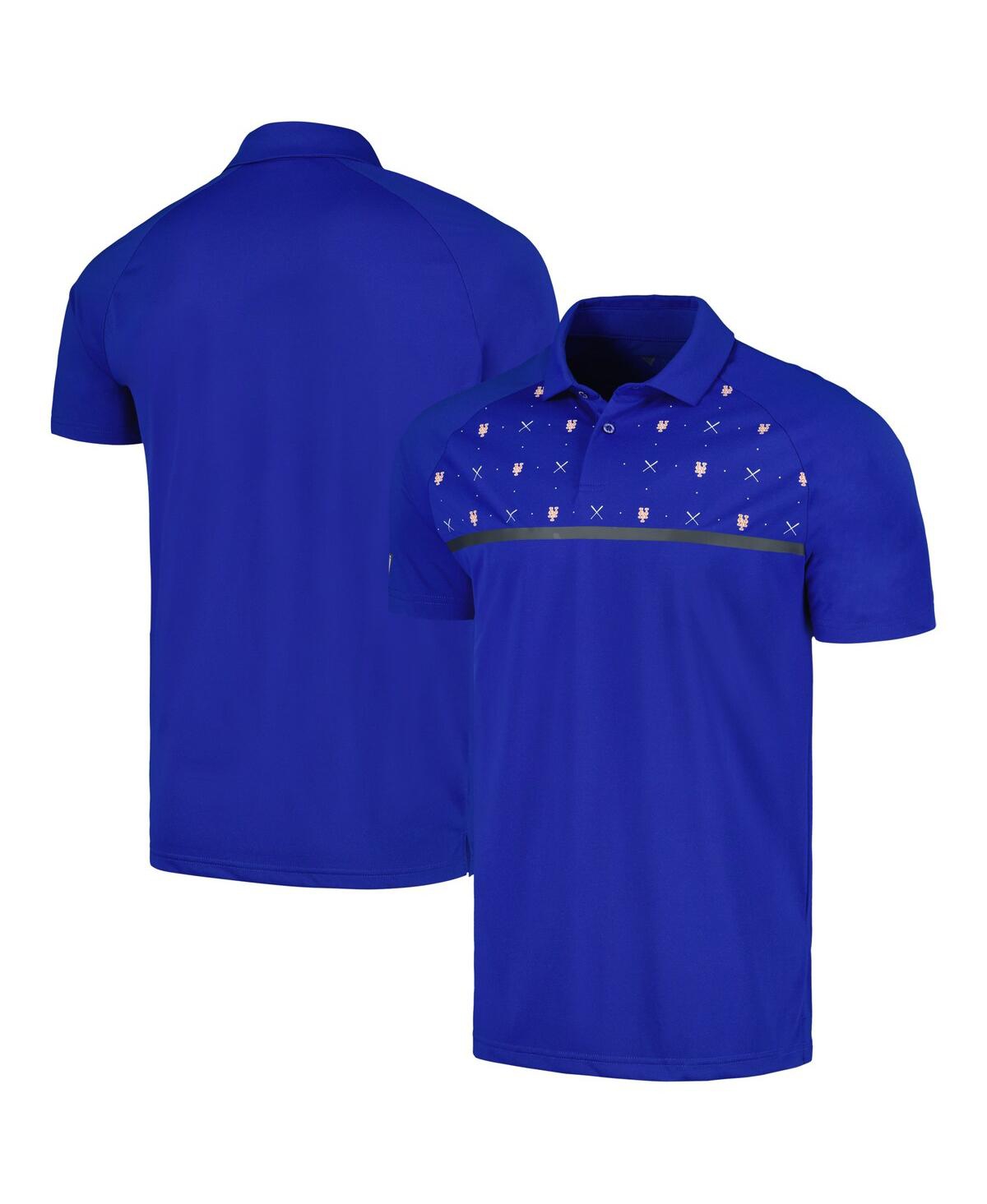 Shop Levelwear Men's  Royal New York Mets Sector Batter Up Raglan Polo Shirt