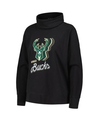 Women's Black Milwaukee Bucks Sunset Pullover Sweatshirt