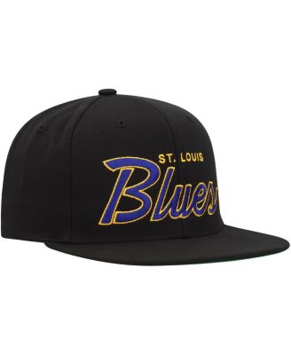 Men's Black St. Louis Blues Core Team Script 2.0 Snapback Hat