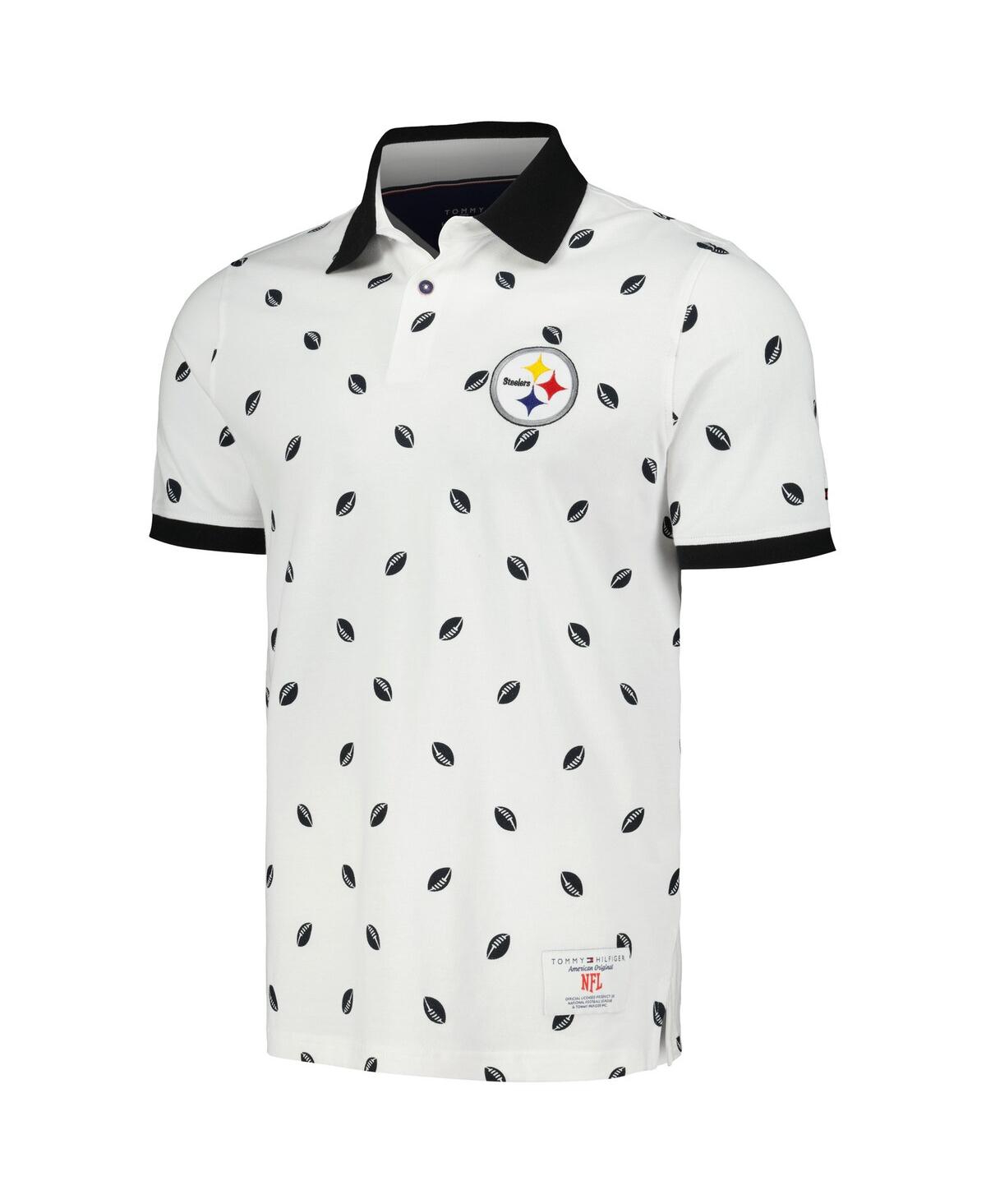 Shop Tommy Hilfiger Men's  White Pittsburgh Steelers Bryce Polo Shirt