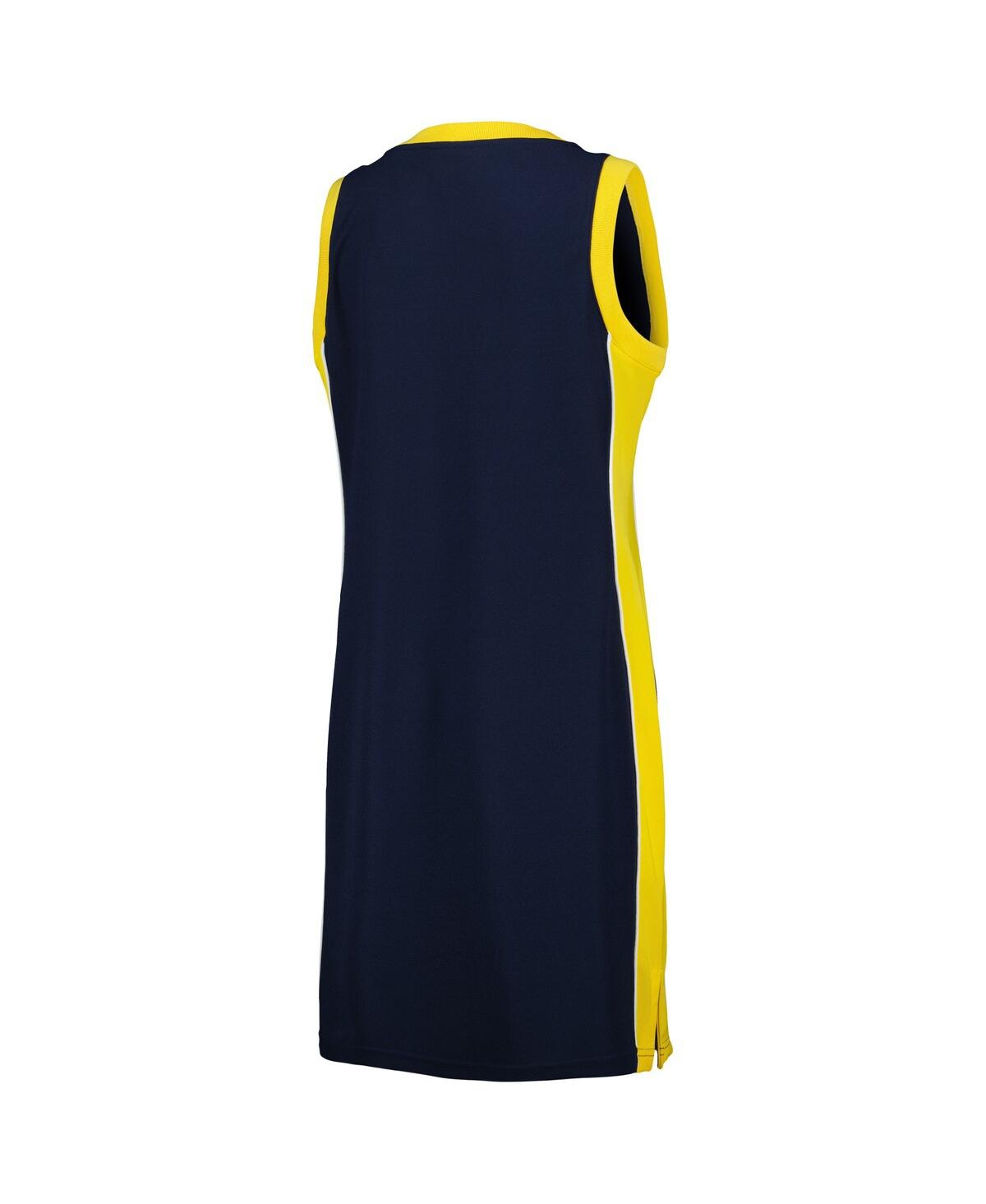 Shop Starter Women's  Navy Milwaukee Brewers Slam Dunk Tank Sneaker Dress