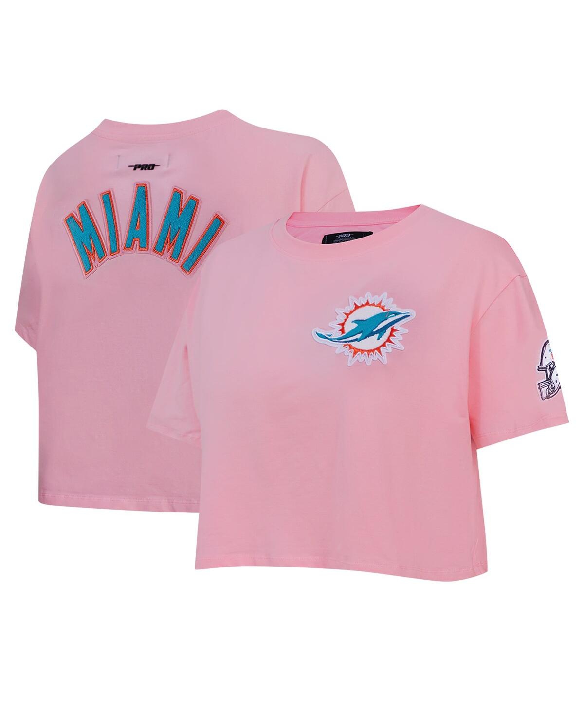 Pro Standard Women's  Pink Miami Dolphins Cropped Boxy T-shirt