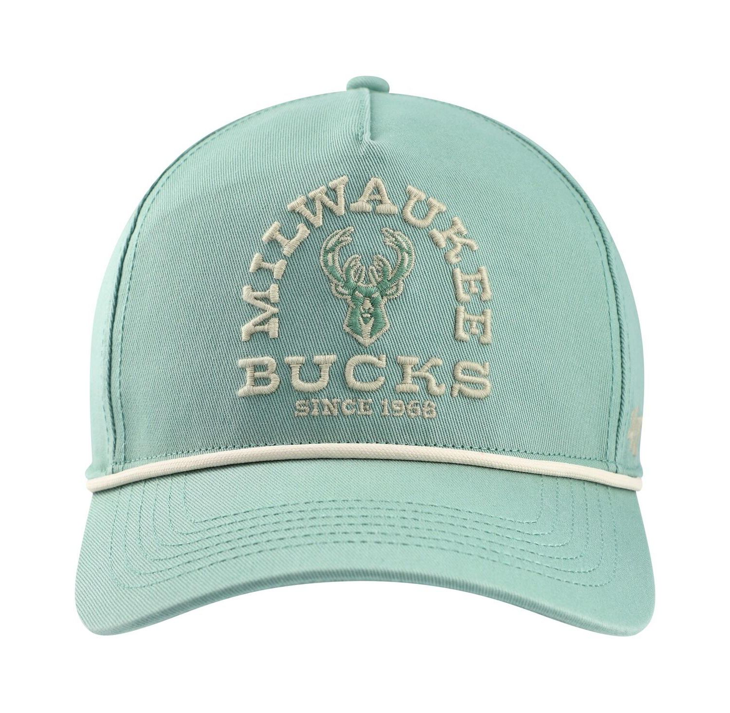 Men's Green Distressed Milwaukee Bucks Canyon Ranchero Hitch Adjustable Hat