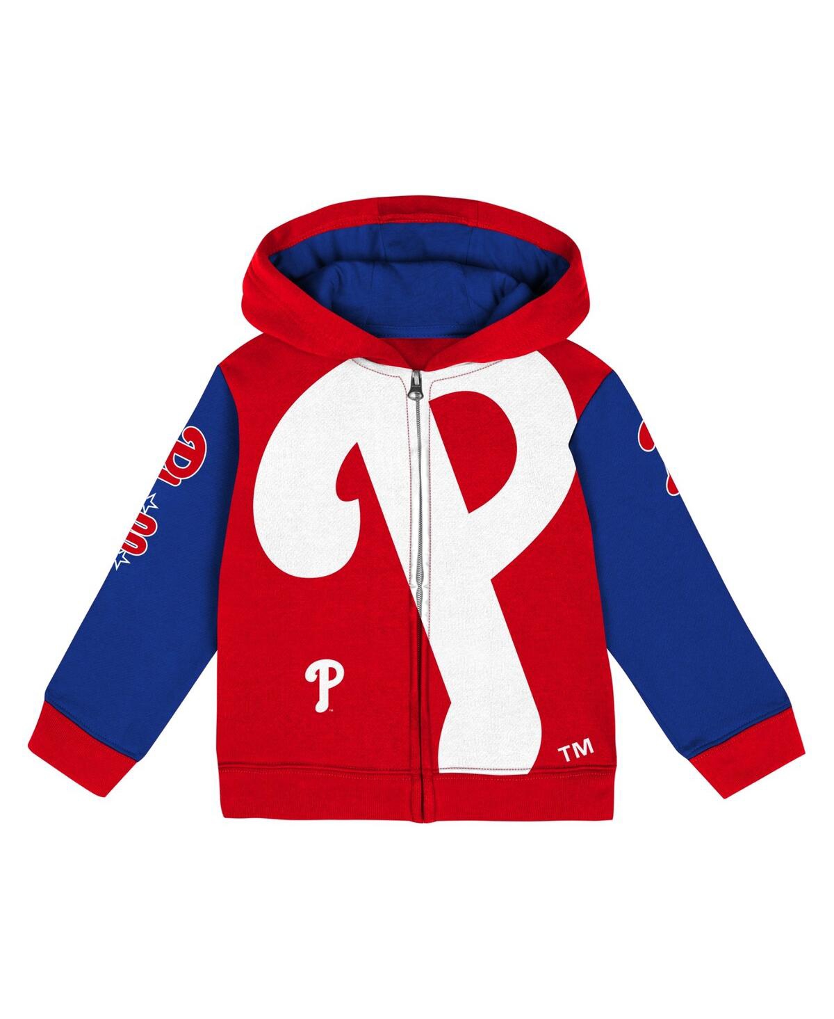Baby Boys and Girls OuterstuffPhiladelphia Phillies Post Card Full-Zip Hoodie Jacket - Red