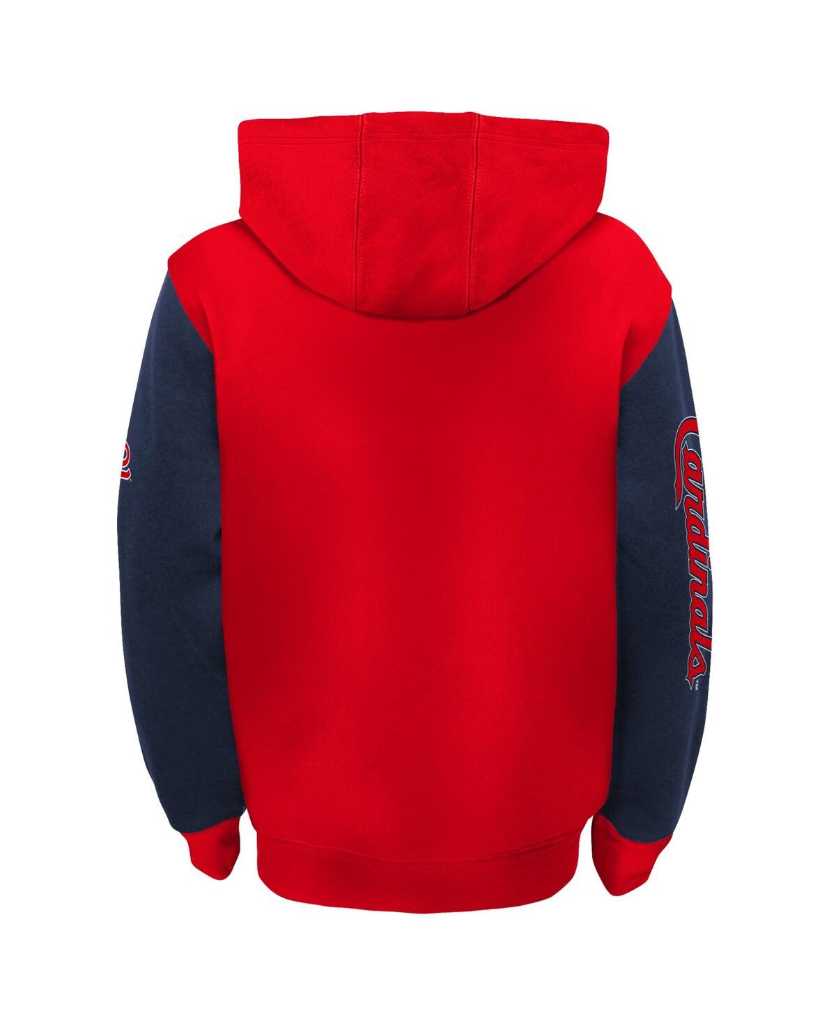 Shop Outerstuff Big Boys  Red, Navy St. Louis Cardinals Postcard Full-zip Hoodie Jacket In Red,navy