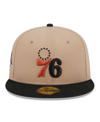 Men's Tan, Black Burnt Orange Logo 2-Tone 59FIFTY Fitted Hat