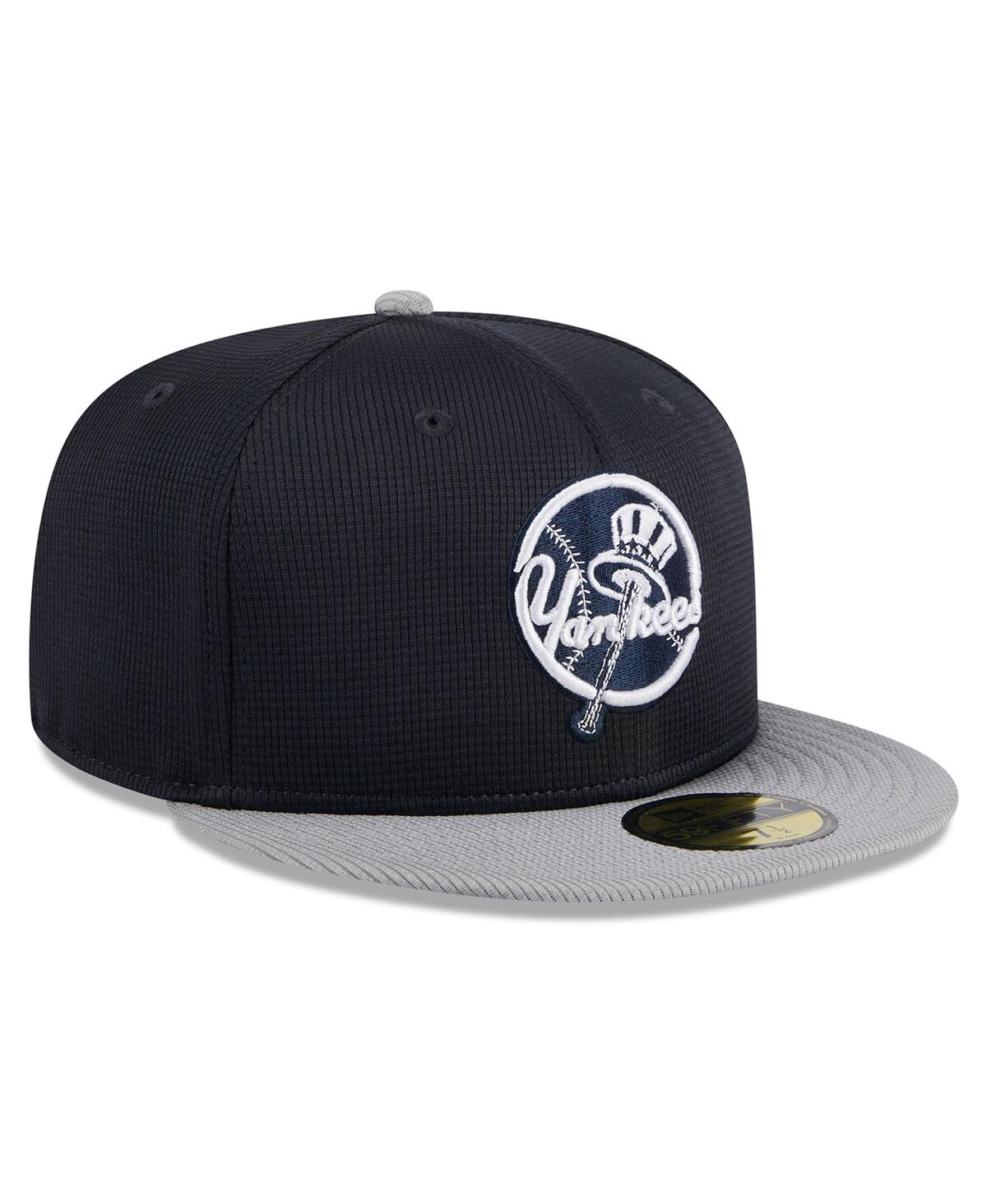 New Era Navy New York Yankees 2024 Batting Practice 59fifty Fitted Hat In Navy