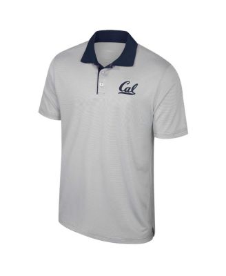 Men's Gray Cal Bears Tuck Striped Polo Shirt