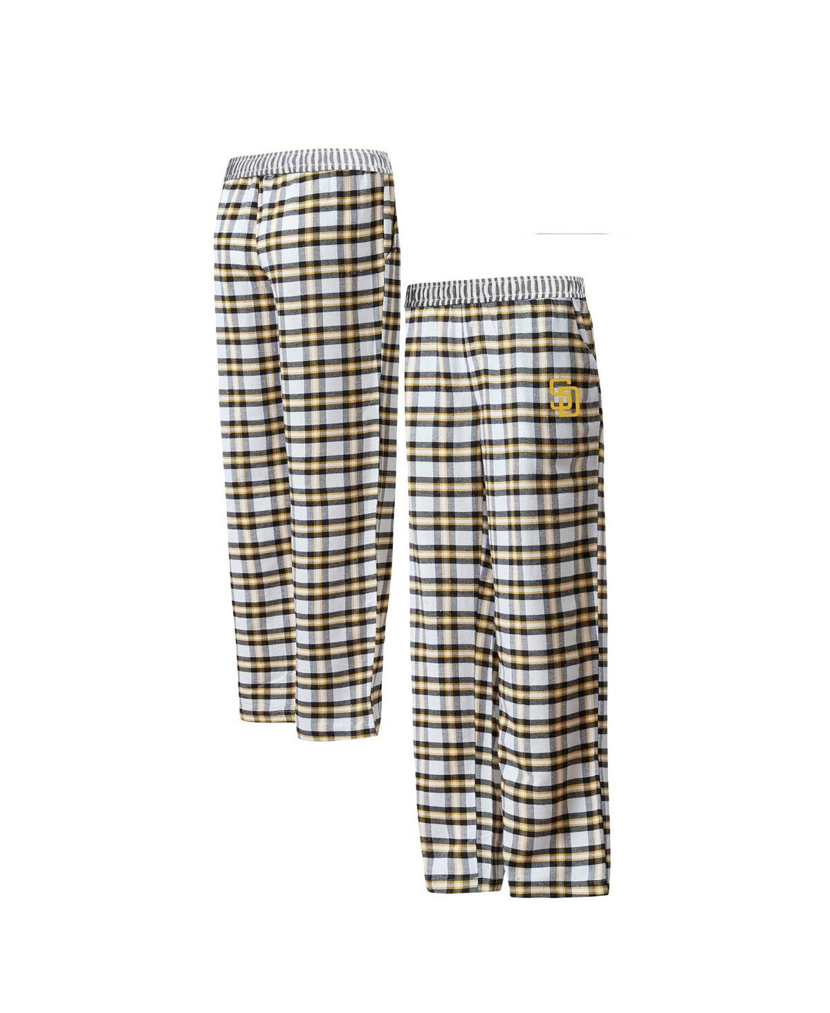 Shop Concepts Sport Women's  Black, Gold San Diego Padres Sienna Flannel Sleep Pants In Black,gold