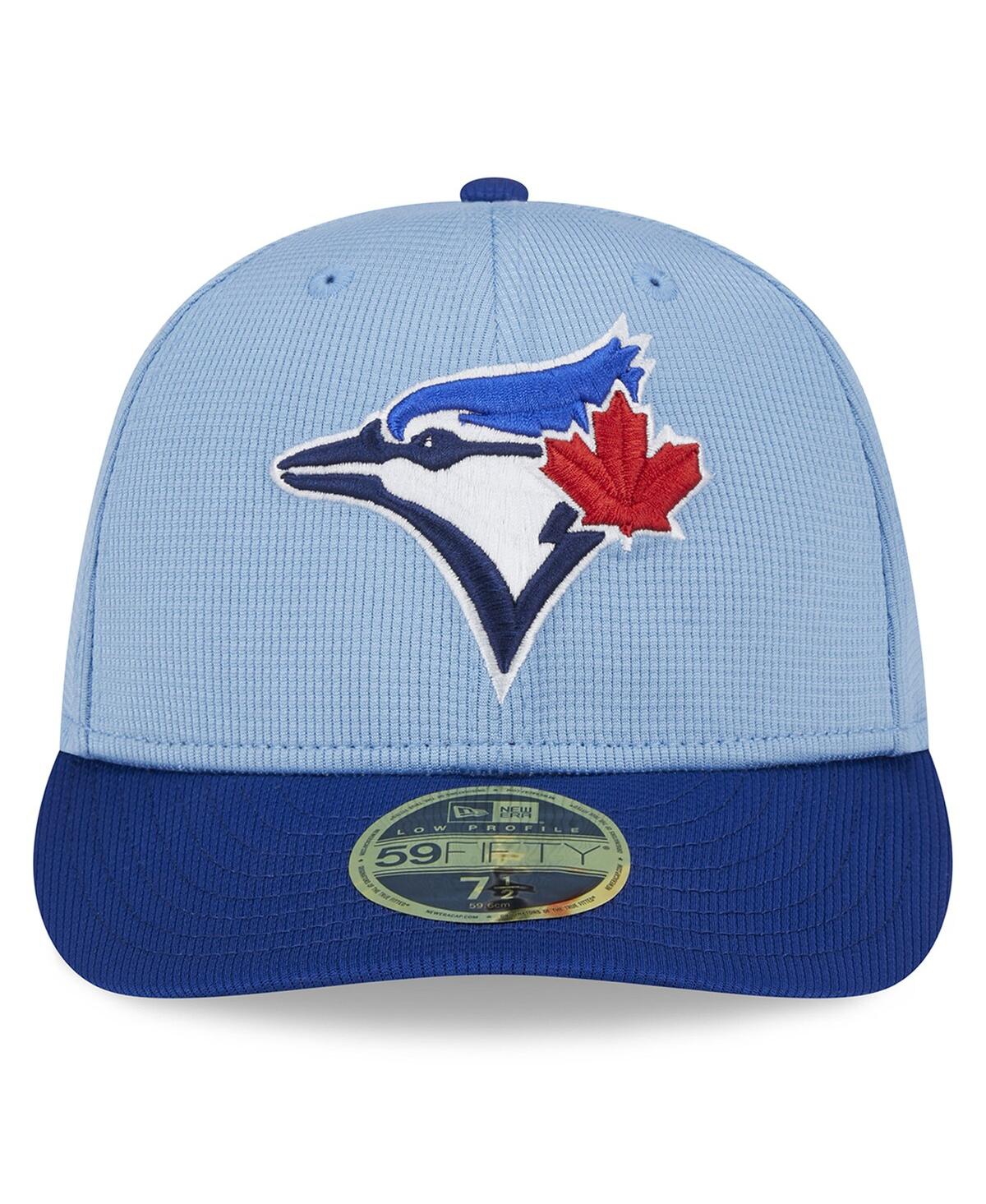 Men's New EraToronto Blue Jays 2024 Batting Practice Low Profile 59FIFTY Fitted Hat - Light Blue
