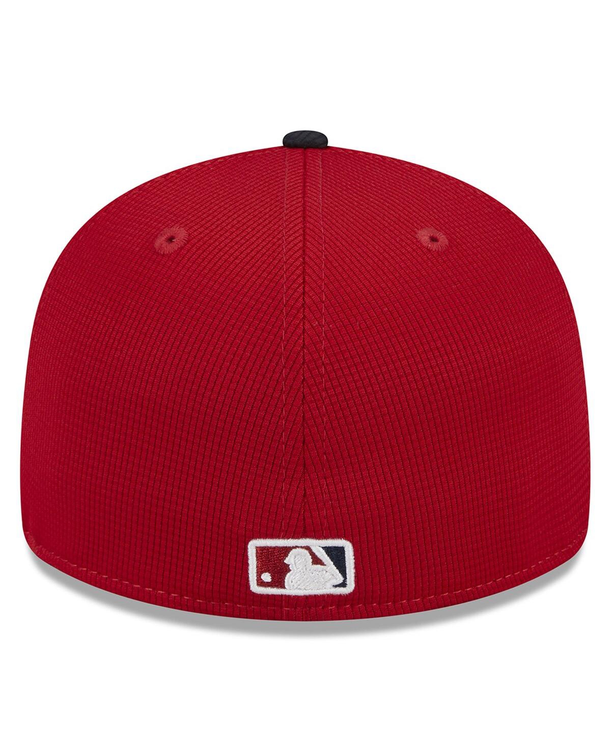 Men's New Era Red Washington Nationals 2024 Batting Practice Low Profile 59FIFTY Fitted Hat
