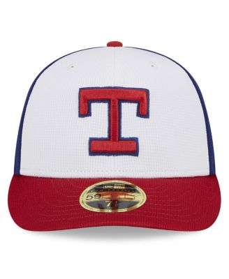Men's White Texas Rangers 2024 Batting Practice Low Profile 59FIFTY Fitted Hat