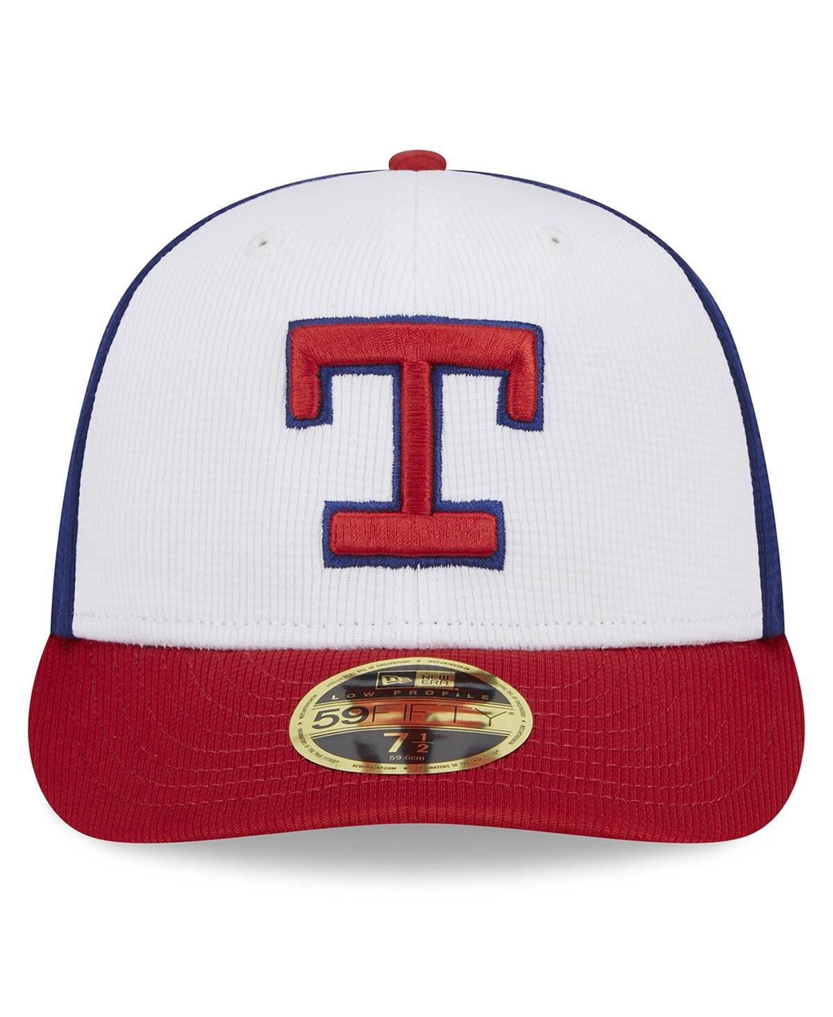 NEW ERA MEN'S NEW ERA WHITE TEXAS RANGERS 2024 BATTING PRACTICE LOW PROFILE 59FIFTY FITTED HAT