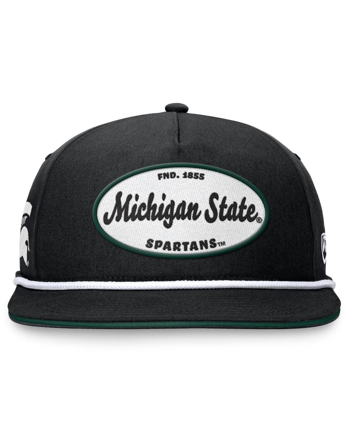 Shop Top Of The World Men's  Black Michigan State Spartans Iron Golfer Adjustable Hat