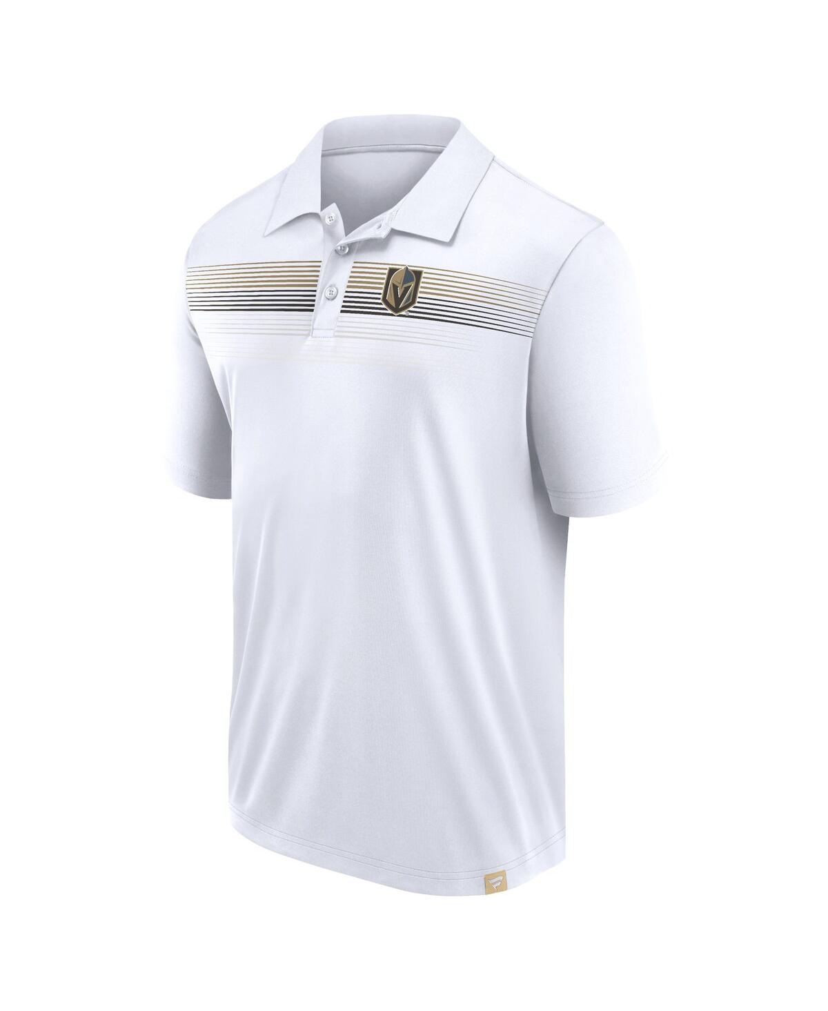 Shop Fanatics Men's  White Vegas Golden Knights Victory For Us Interlock Polo Shirt