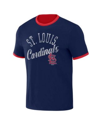 Men's Darius Rucker Collection by Red, Navy Distressed St. Louis Cardinals Two-Way Ringer Reversible T-shirt