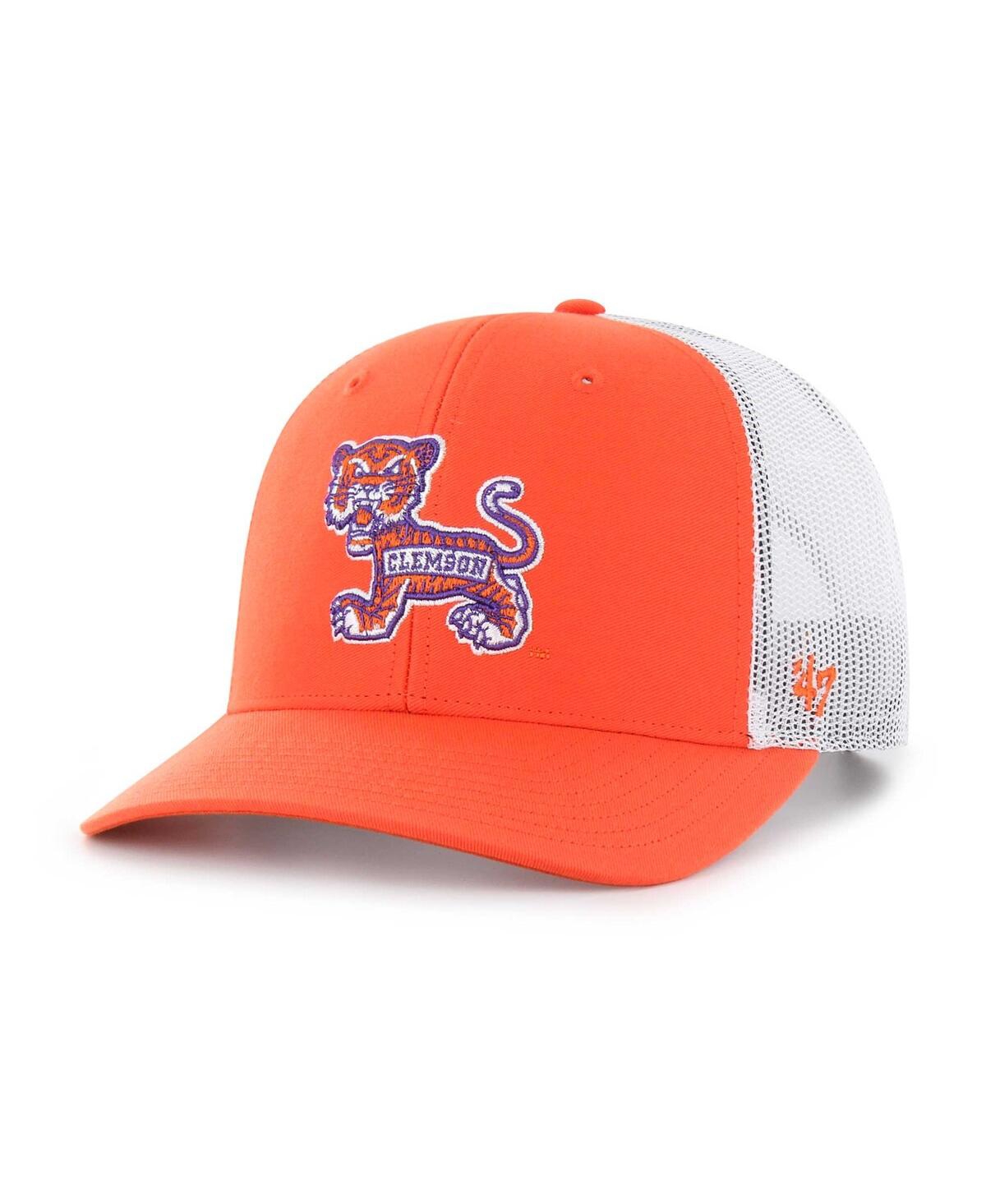 47 Brand Men's ' Orange Clemson Tigers Trucker Adjustable Hat