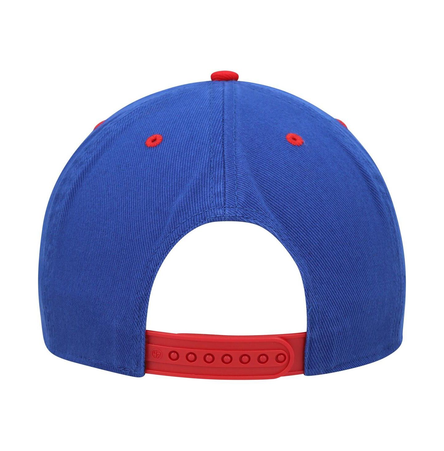 Мужская кепка '47 Brand Royal Kansas Jayhawks Double Header Hitch Adjustable Hat — фото 2