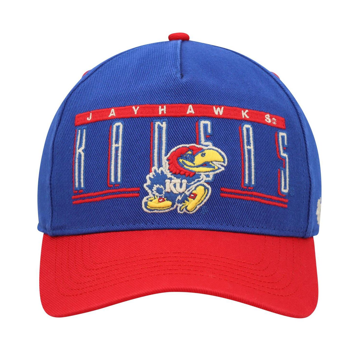 Men's Royal Kansas Jayhawks Double Header Hitch Adjustable Hat