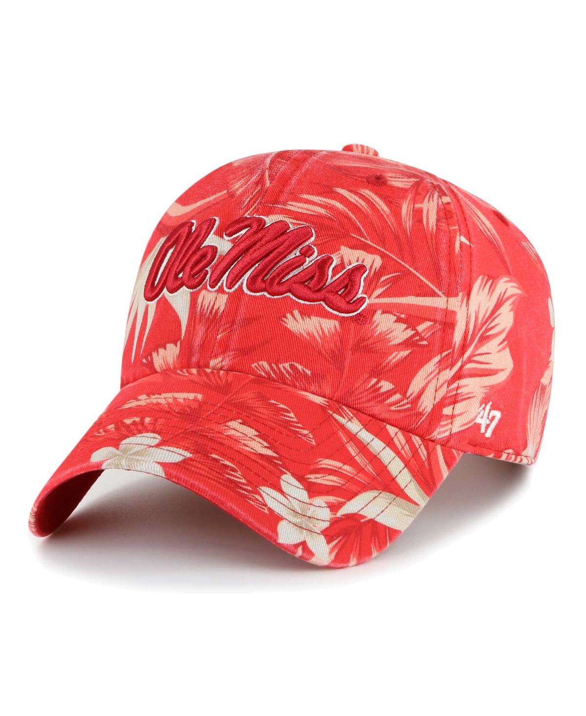 47 Brand Men's ' Red Ole Miss Rebels Tropicalia Clean Up Adjustable Hat