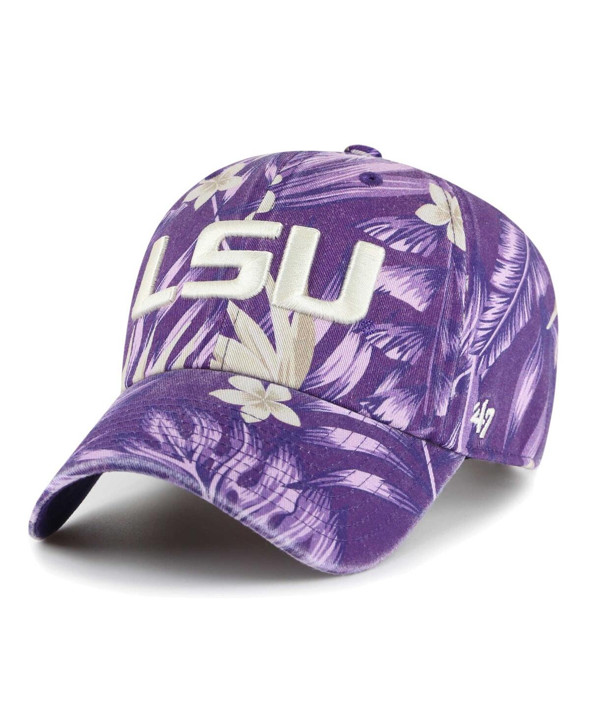 47 Brand Men's ' Purple Lsu Tigers Tropicalia Clean Up Adjustable Hat