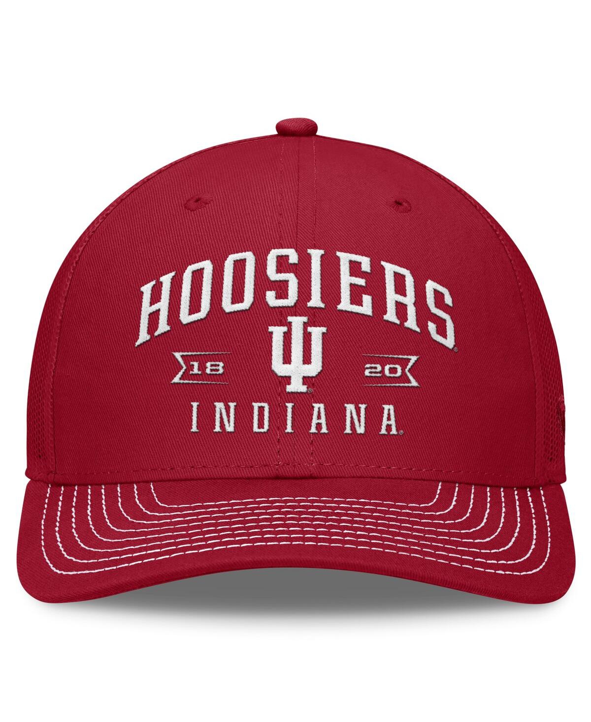 Shop Top Of The World Men's  Crimson Indiana Hoosiers Carson Trucker Adjustable Hat