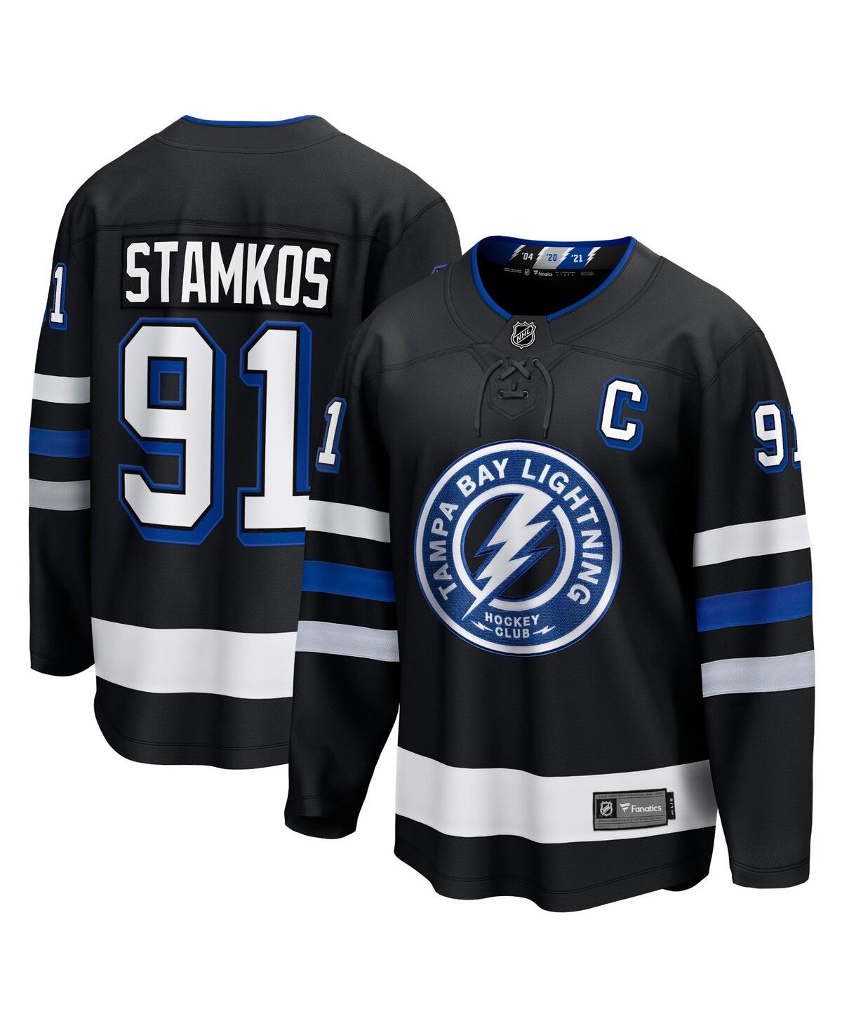 Men's Fanatics Steven Stamkos Black Tampa Bay Lightning Alternate Premier Breakaway Player Jersey - Black