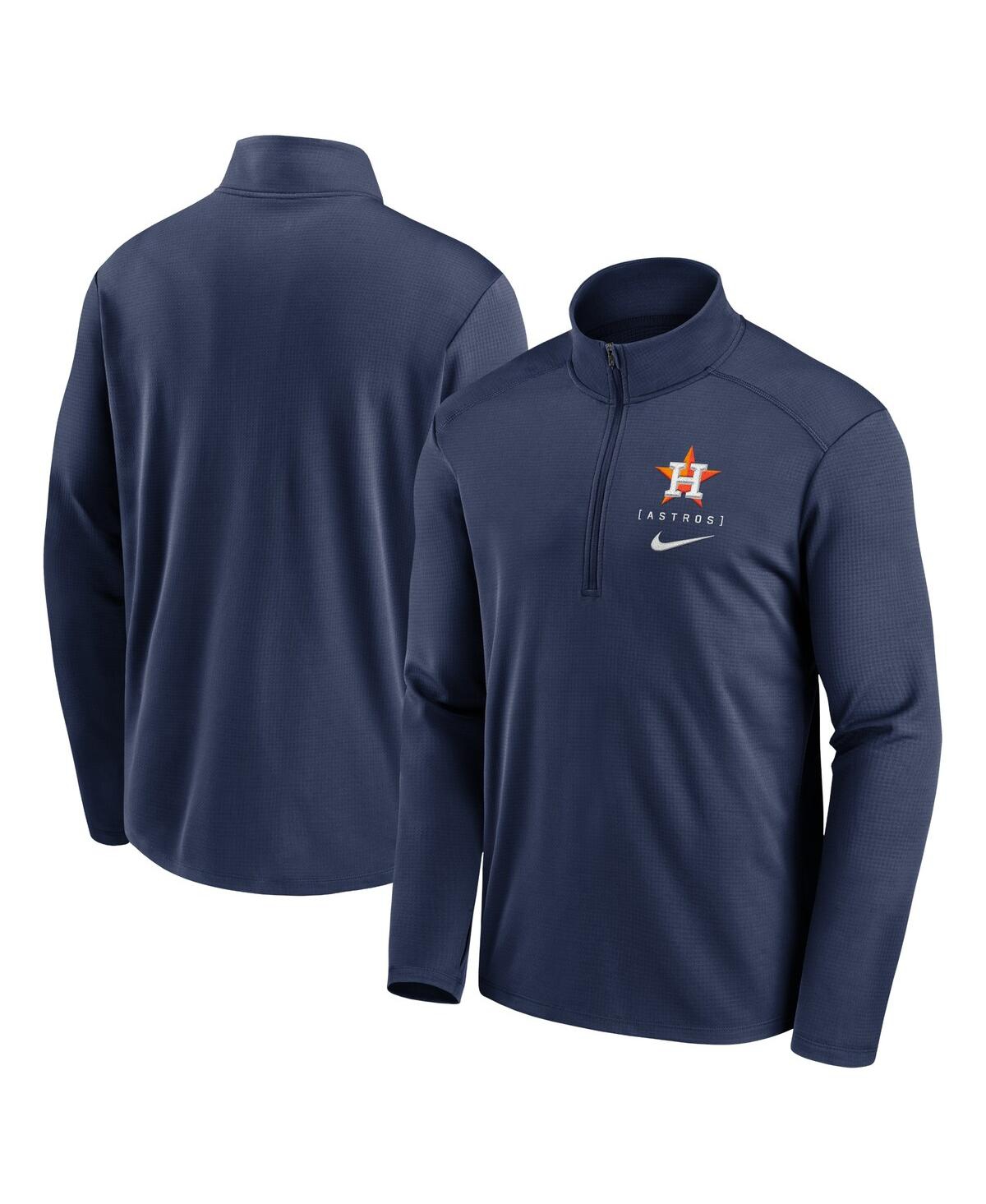 Shop Nike Men's  Navy Houston Astros Franchise Logo Pacer Performance Half-zip Top