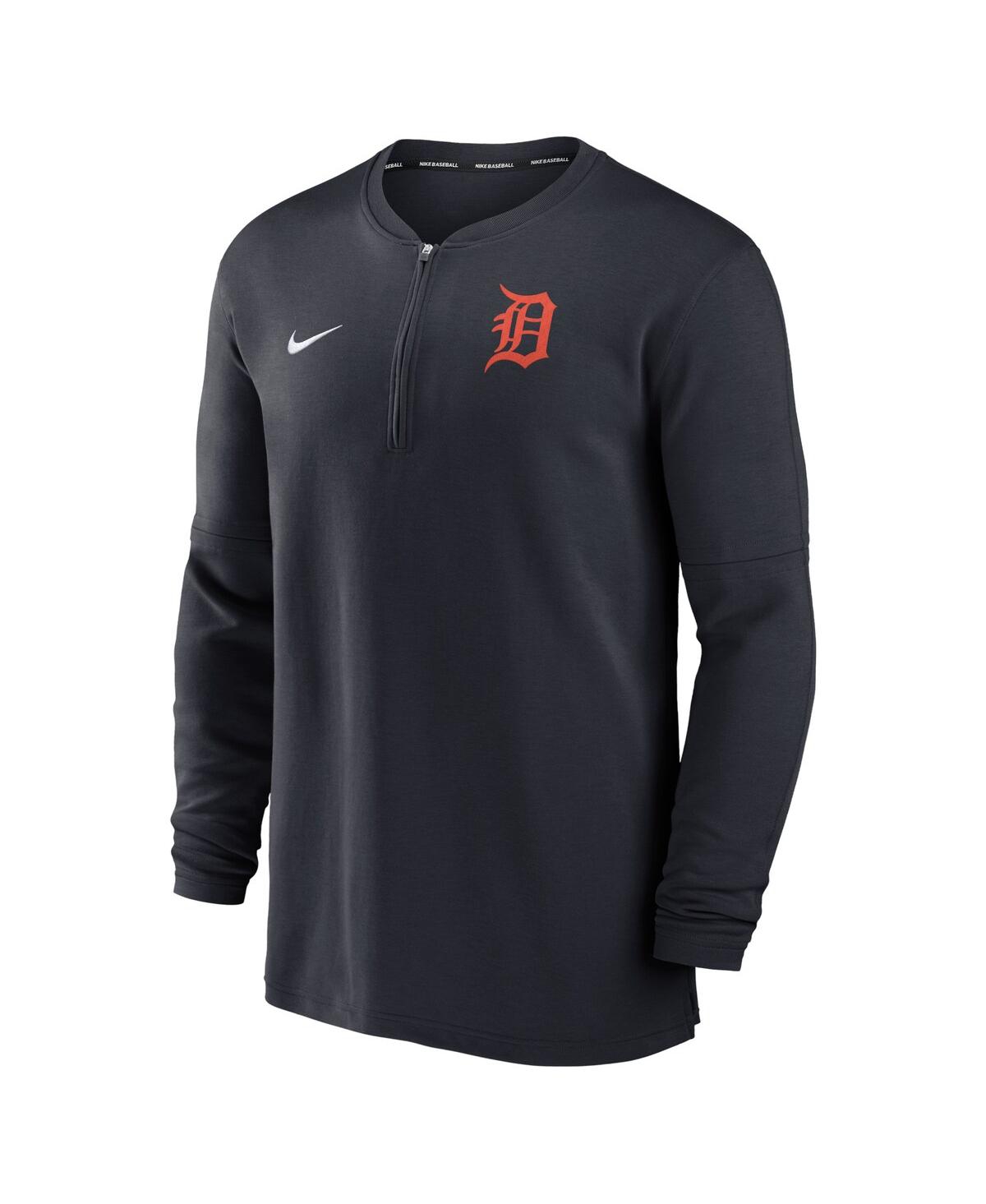 Men's NikeDetroit Tigers Authentic Collection Game Time Performance Quarter-Zip Top - Navy