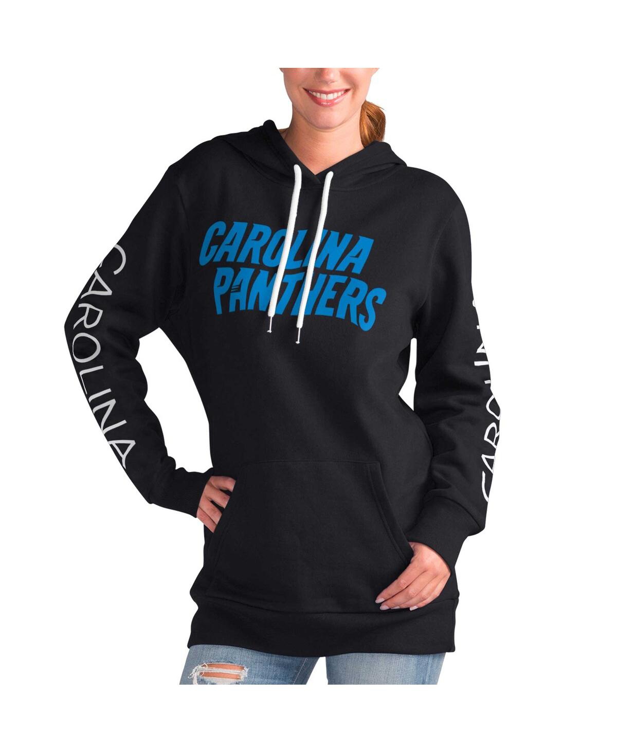 Women's G-iii 4Her by Carl Banks Black Carolina Panthers Extra Inning Pullover Hoodie - Black