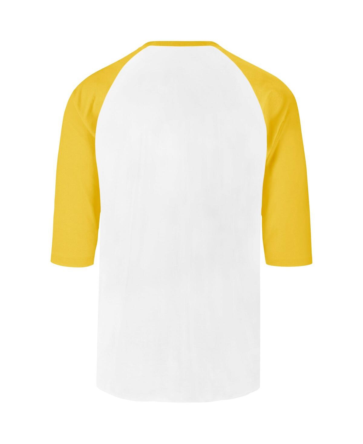 Men's '47 BrandDistressed San Diego Padres City Connect Crescent Franklin Raglan Three-Quarter Sleeve T-shirt - Cream