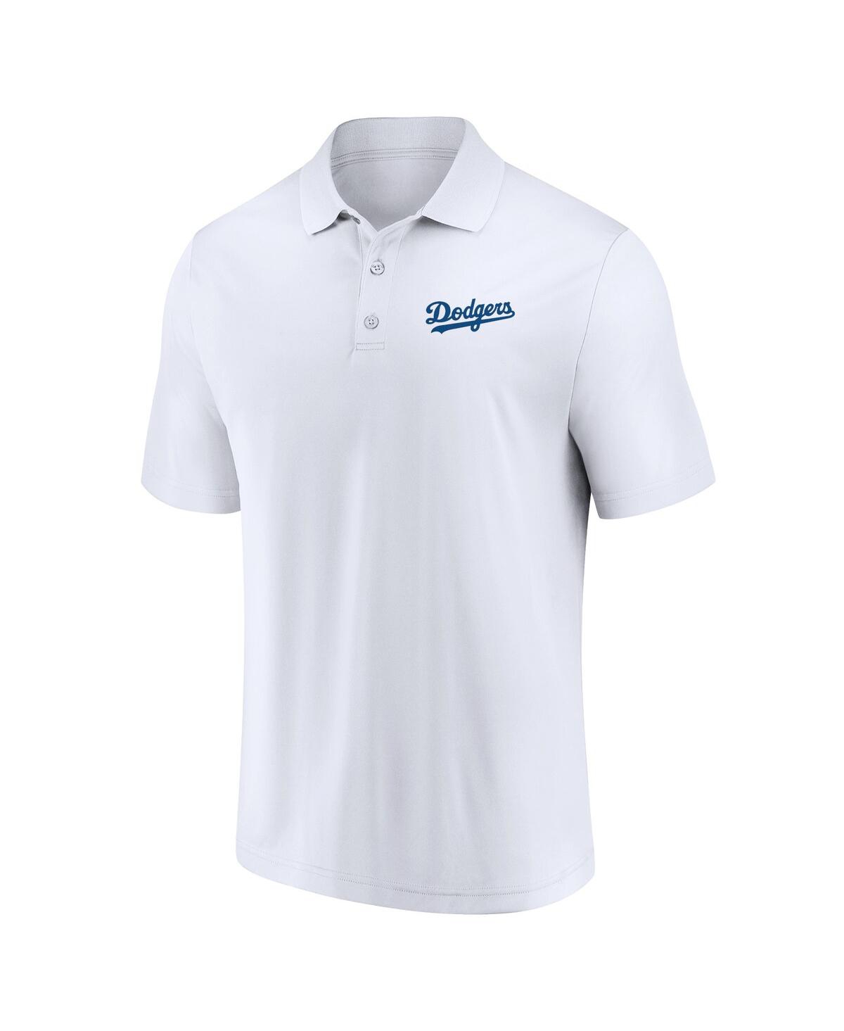 Men's Fanatics White Los Angeles Dodgers Dueling Logos Polo Shirt Combo Set - White