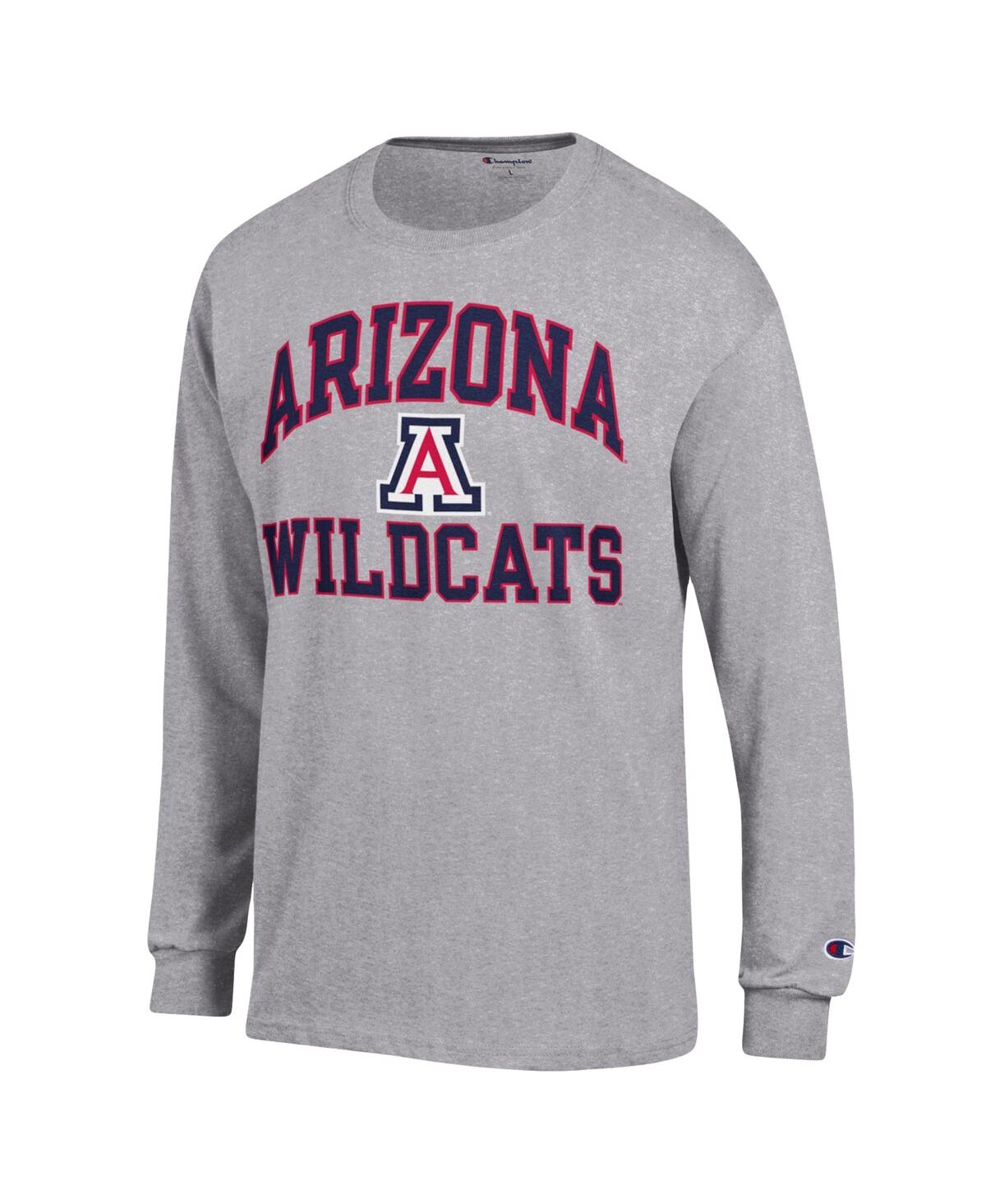 Shop Champion Men's  Heather Gray Arizona Wildcats High Motor Long Sleeve T-shirt