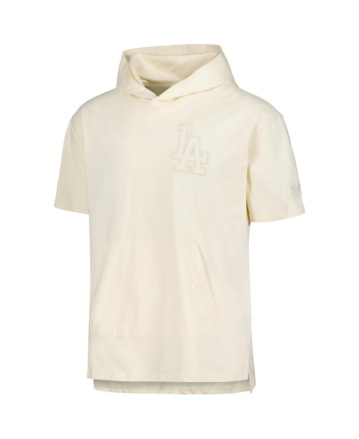 Shop Pro Standard Men's  Cream Los Angeles Dodgers Neutral Short Sleeve Pullover Hoodie