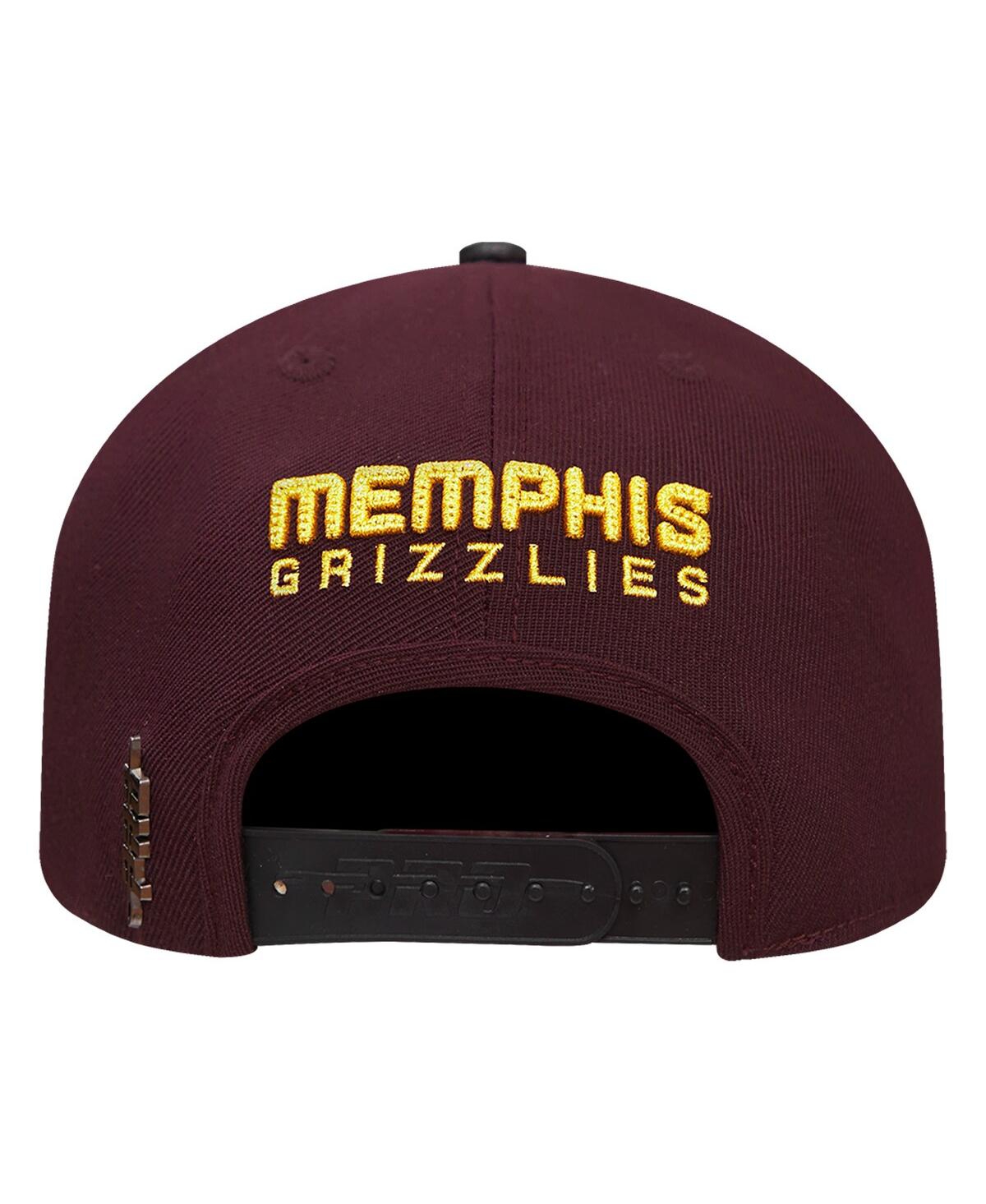 Shop Pro Standard Men's  Maroon, Black Memphis Grizzlies Gold Rush 2-tone Snapback Hat In Maroon,black