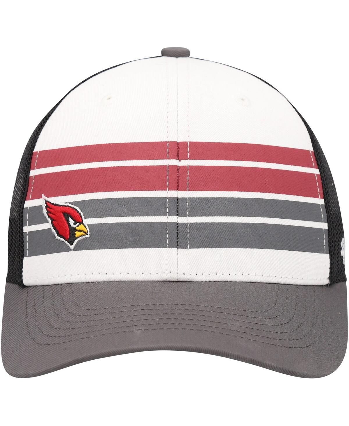 Shop 47 Brand Youth Boys ' White, Charcoal Arizona Cardinals Cove Trucker Adjustable Hat In White,charcoal