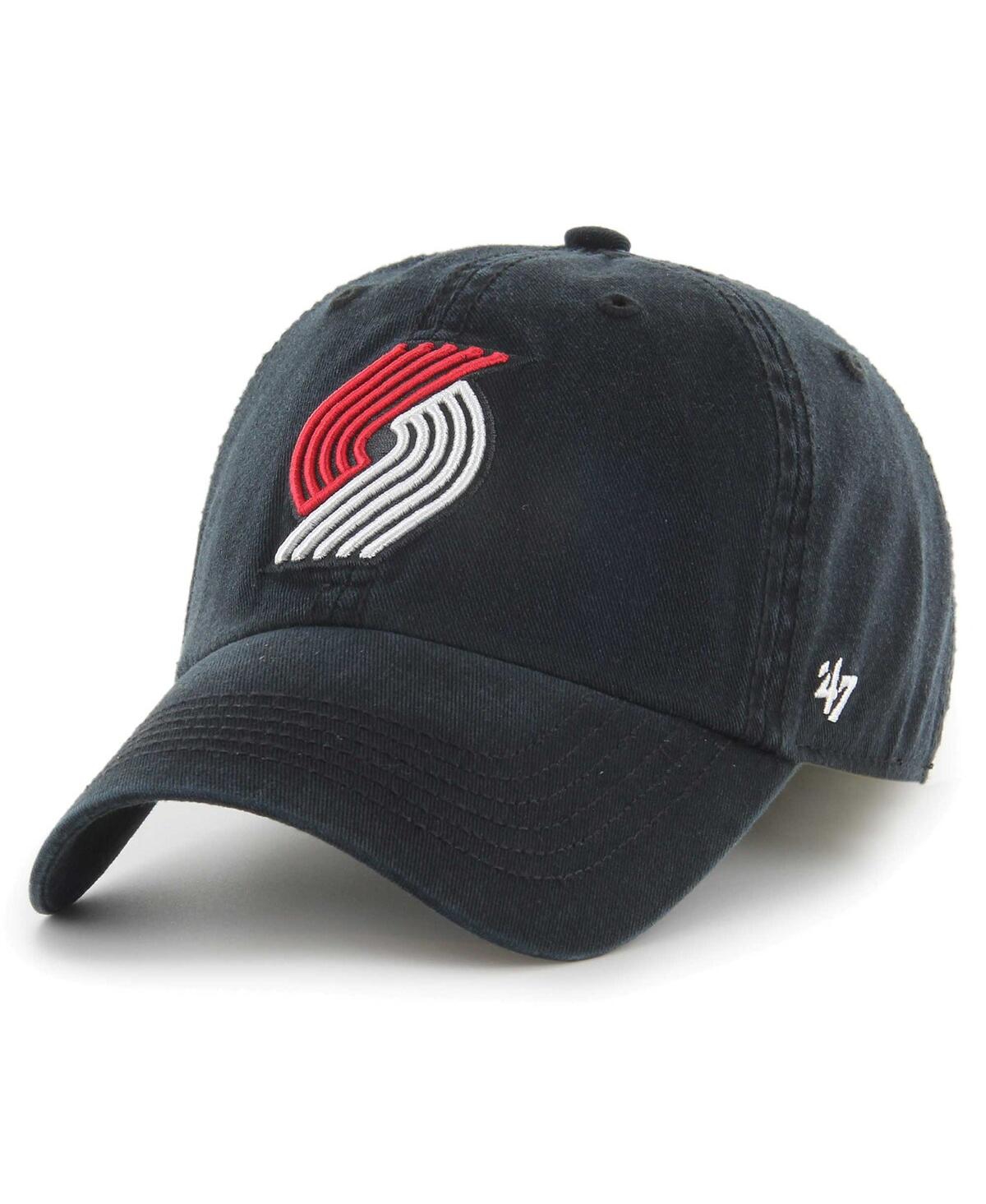 47 Brand Men's ' Black Portland Trail Blazers Classic Franchise Fitted Hat