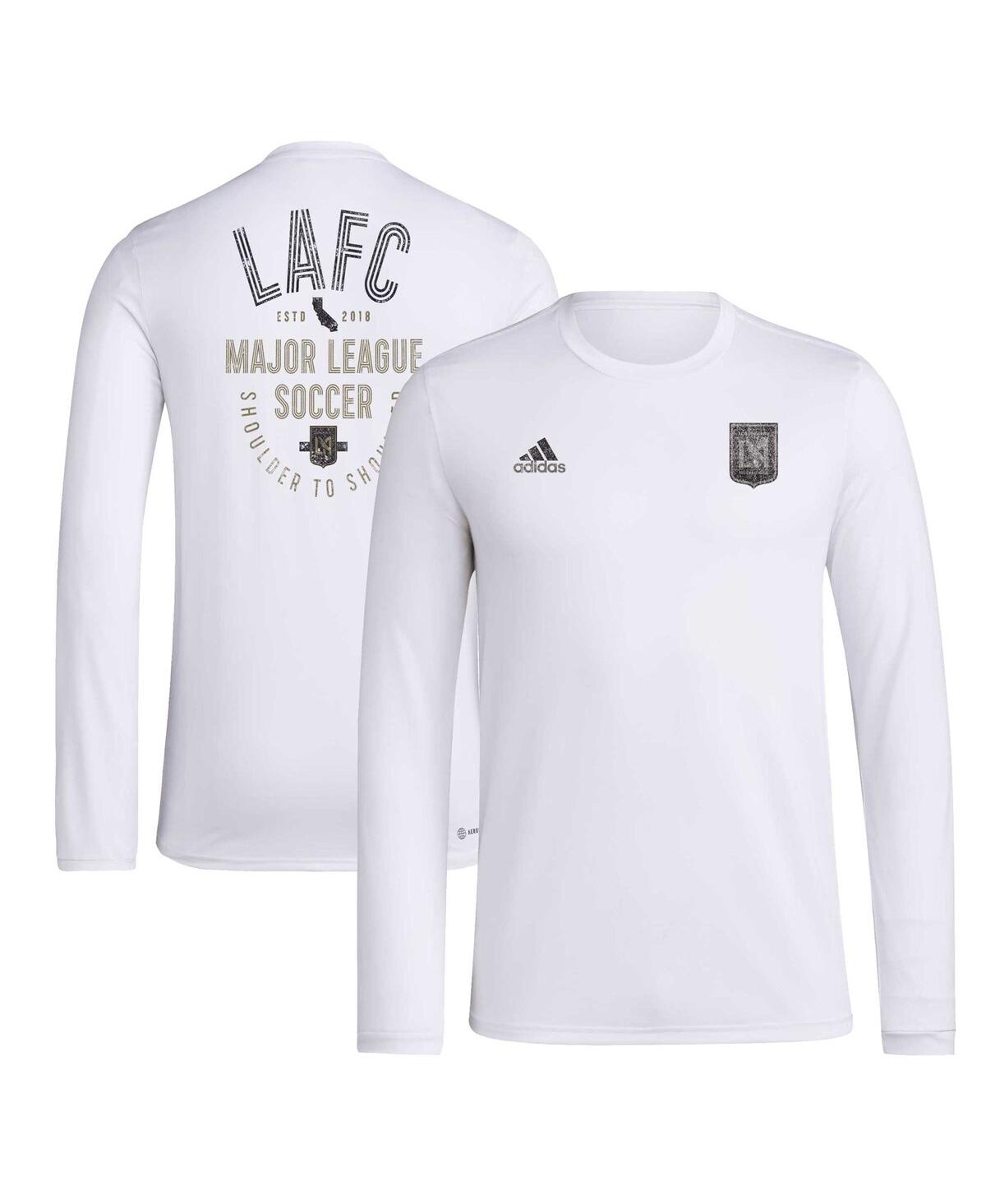 Adidas Originals Men's Adidas White Distressed Lafc Local Stoic Long Sleeve T-shirt